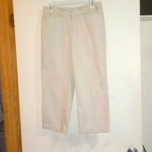 Ys women's dress pants white w/ pin stripes size M